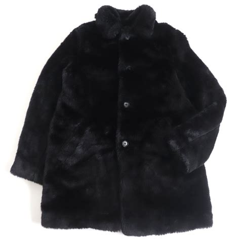 楽天市場美品 AW SupremeHYSTERIC GLAMOUR シュプリーム ヒステリックグラマー Fuck You Faux Fur Coat フェイクファーコート 黒 S