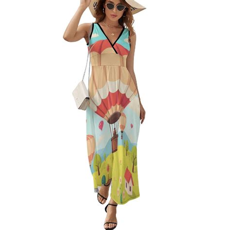 Hot Air Balloon Sleeveless Dress Luxury Dresses For Official Occasions