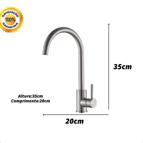 Torneira Água Quente E Fria Cozinha Deca - Torneira Monocomando Água Quente ou Fria Misturador em Inox Estilo Deca ...
