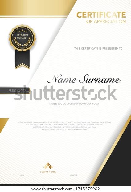 Diploma Certificate Template Red Gold Color Stock Vector Royalty Free 1715375962 Shutterstock