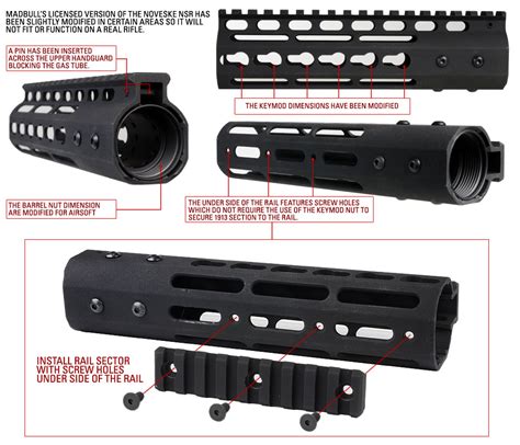 Noveske Nsr 11” Handguard Grey Madbull