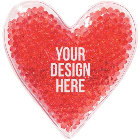 Customized Heart Shape Gel Beads Hot Cold Packs