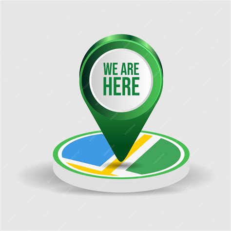 Marcador de localização e ícone de localização do ícone de ponteiro com mapa. você está aqui e