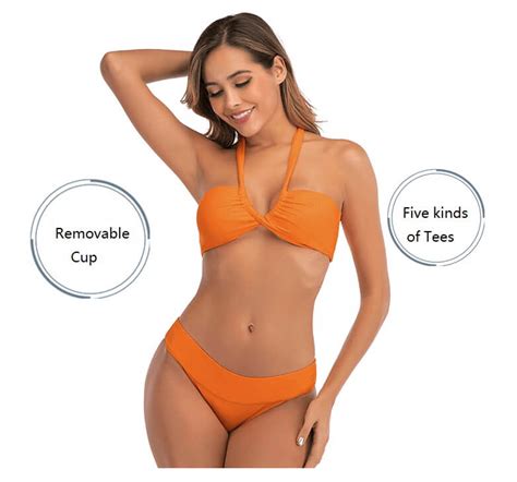 Bikini Low Waisted Two Piece Swimsuit Women Halter Neck Swimsuit Manufacturer Wholesale Swimwear