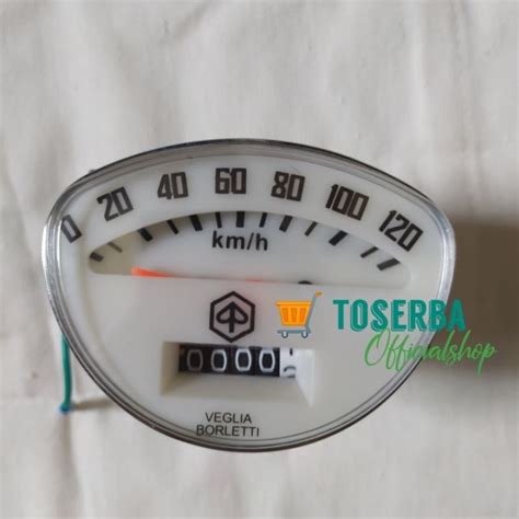 SPEEDOMETER Kilometer Veglia Borletti Vespa Super 78 66 Putih White