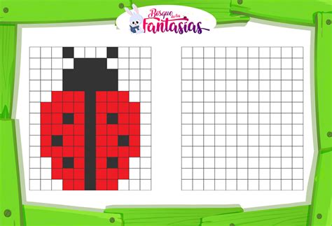 PIXEL ART ® Fichas y dibujos fáciles para niños en cuadrícula