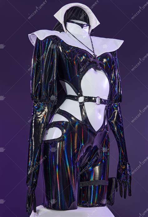 Gothic Nun Sexy Lingerie Set Halloween Sexy Cutout Bodysuit Jumpsuit Costume Top Quality