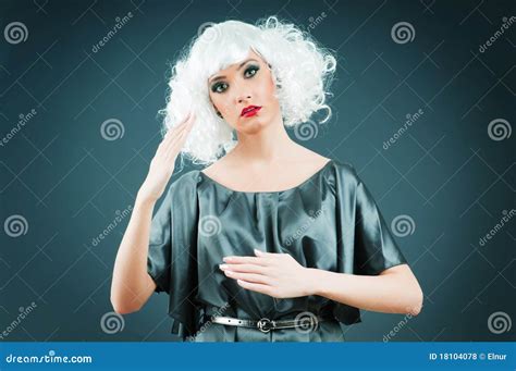 Blonde Puppet In Studio Stock Photo Image Of Blond Lamp