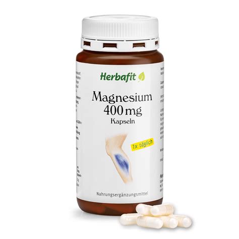 Magnesium 400 mg Kapseln – Herbafit