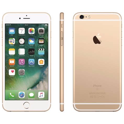 Iphone 6s Plus Apple 64gb Tela 5 5 Hd 3d Touch Ios 9 Dourado R 2 899