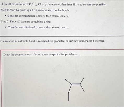 Solved Draw all the isomers of C5H10. Clearly show | Chegg.com