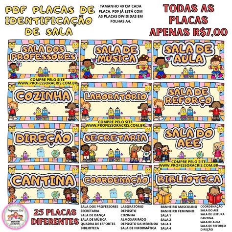 Placa De Identificação De Sala De Aula Para Imprimir - Placa De Identificação De Sala De Aula Para Imprimir - RETOEDU