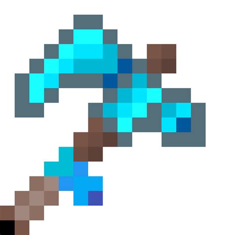 Minecraft Diamond Axe Png