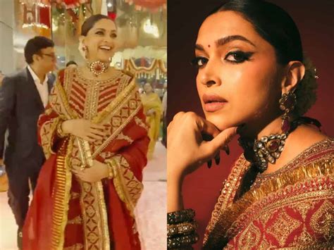 Price Of Deepika Padukone S Red Anarkali That She Wore For Ambani Wedding