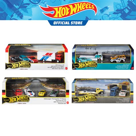 Hot Wheels Scale Premium Collector Display Sets Cars Transporter Assorted Shopee