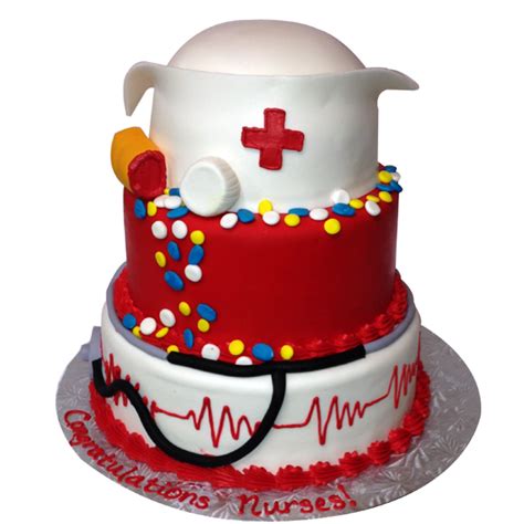 1362 3 Tier Celebratory Nurse Cake Abc Cake Shop And Bakery