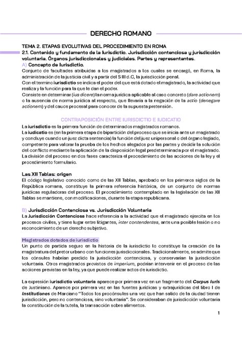 Romano Despachante - Derecho Romano - DERECHO ROMANO TEMA 2. ETAPAS EVOLUTIVAS DEL ...
