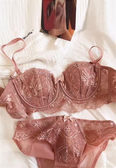 Buy Lycka Lmz Lady Sexy Bra And Panty Lingerie Set Pink Online Zalora Malaysia
