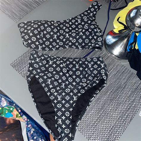 LV Bikini Set Says Size L But The Bottoms Are Depop