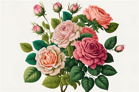 Premium AI Image A Bunch Of Roses In Pink