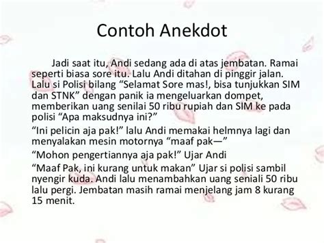 contoh teks anekdot singkat  panjang beserta strukturnya