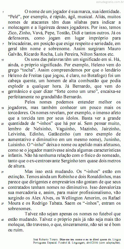 referência às idéias e às estruturas lingüísticas do