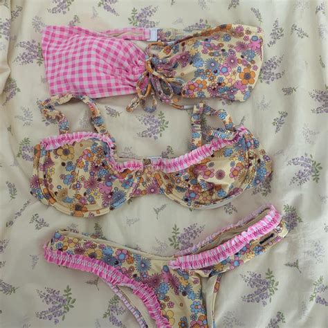 BlackBough Swim Bikini SET OF 3 Size XL TOPS Depop