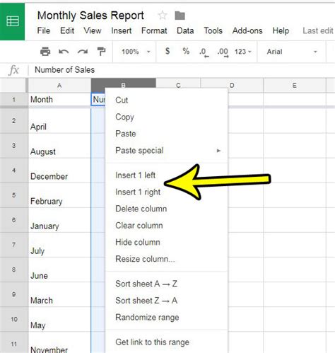 How To Insert A Column In Google Sheets Pinatech