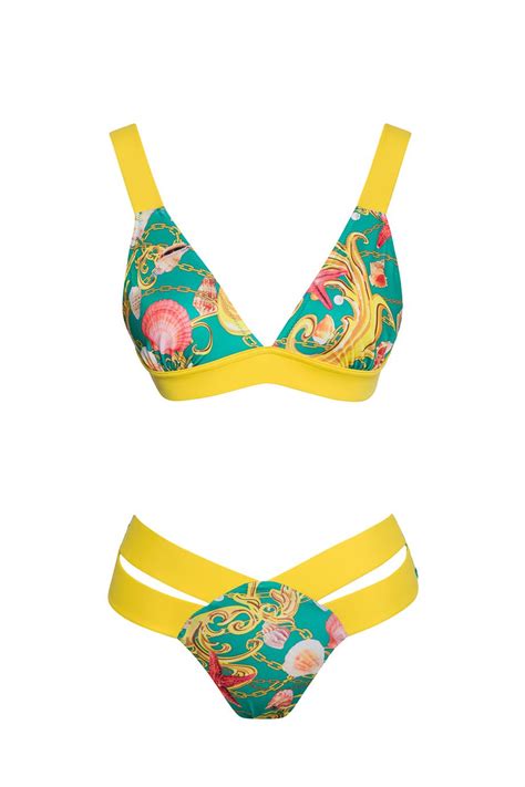 Pareolu Brezilyan Kalın Askılı Bikini Takım