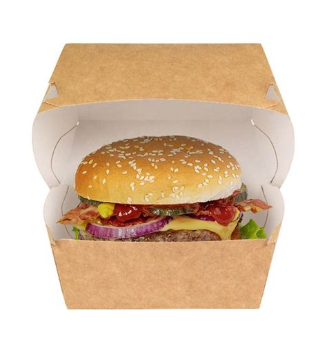 Caja Hamburguesa Mega Kraft Doble Cierre 15 5x15 5x10cm 50 Uds