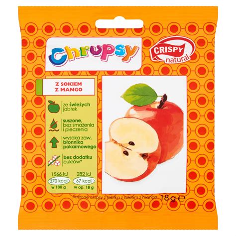 Crispy Natural Suszone Plastry Jab Ek O Smaku Mango G Kalorie Kj