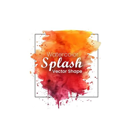 Premium Vector Colorful Watercolor Splash Vector Shape For Banner Tag Label