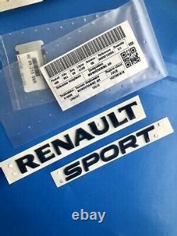 Logo Renault Sport Noir Megane Iv Clio Gt Rs Original Badge Embl Me