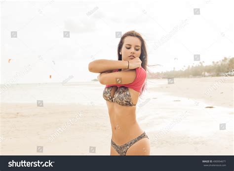 Sexy Slim Lady Sensual Bikini On Stock Photo Edit Now