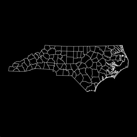 North Carolina State Map With Counties Vector Illustration 25452494