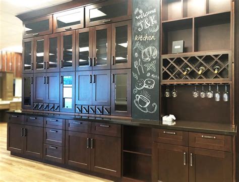 Home Cabinet Westbury S Style Java Coffee Maple Cabinets Dining Room