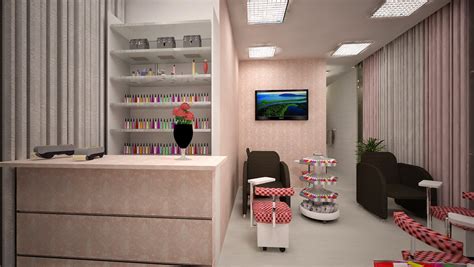 Salão De Unhas 3d - Elaine Dellaqua Projetos de Interiores: Perspectiva 3D - Salão de manicure