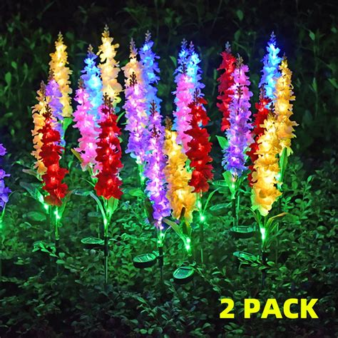 Violetas De Flores Solares Luz Led Para Jard N Al Aire Libre L Mparas