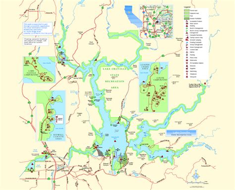 Lake Oroville State Recreation Area Map - Lake Oroville State ...