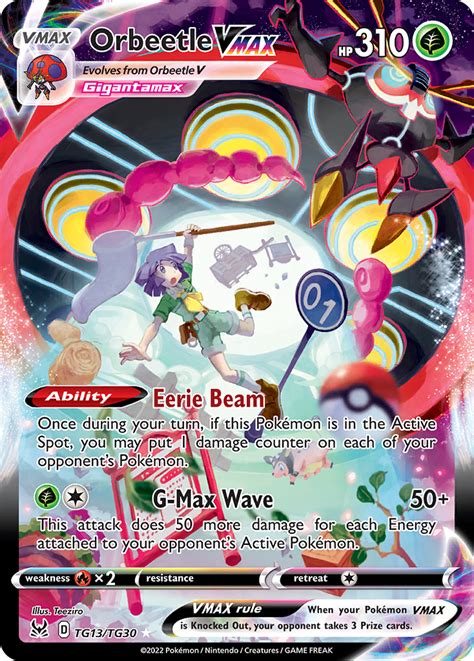 Orbeetle VMAX Lost Origin Pokemon Card Pikawiz