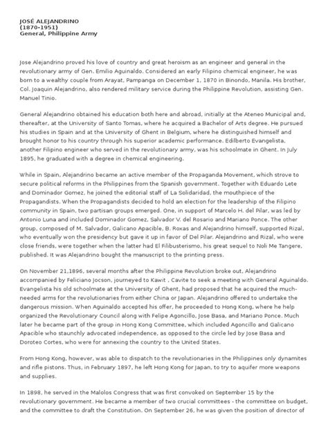 general jose alejandrino  biography  philippines unrest