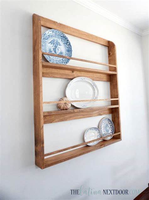 25 DIY Plate Racks That Will Organize Kitchen Walls