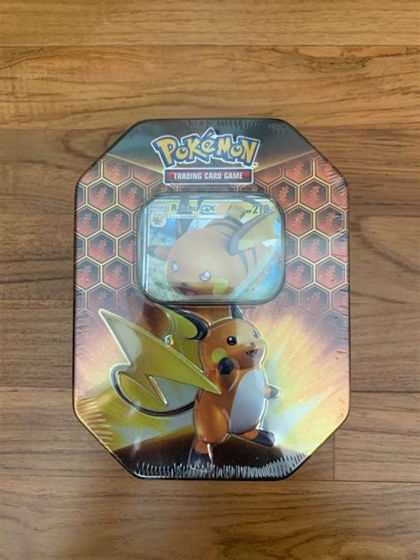 Pokemon TCG Hidden Fates Tin Raichu Hobbies Toys Toys Games On