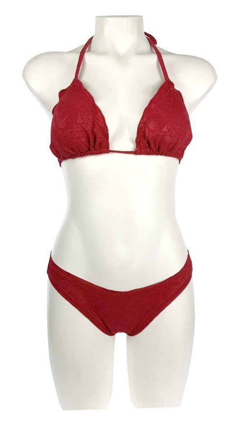 SCRUNCH BIKINI RED TOP BOTTOM Bella Art