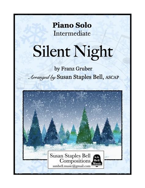 Silent Night Intermediate Solo — Susan Staples Bell Music Piano Sheet Music To Inspire