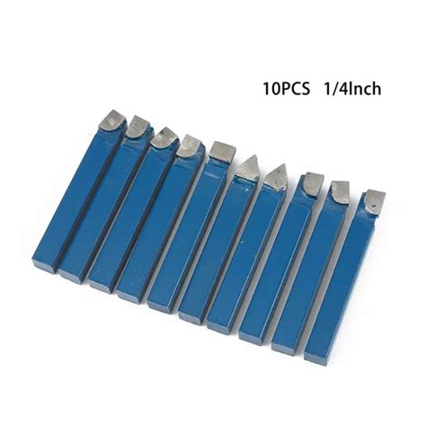 10PC 1 4 Métal Tour Outillage Carbure Pointe à Coupeur Outil C6