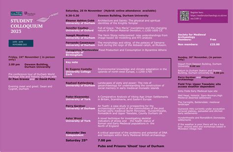The Society For Medieval Archaeology Sma Student Colloquium 2023