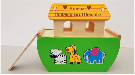 Wooden Noah's Ark Toy Personalised Wooden Toy - Etsy