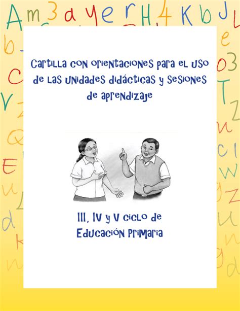 Cartilla Con Orientaciones Para El Uso De Las Unidades Did Cticas Y