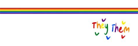 Lbgtq Gay Pride Twitter Header Love Rainbow They Them